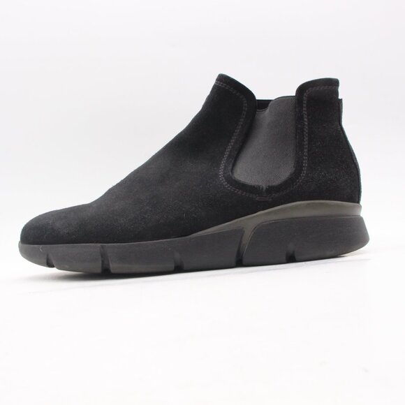 Santoni Chelsea Ankle Boots Mens Size UK 7 Black suede Leather Pull on Shoes main image 9